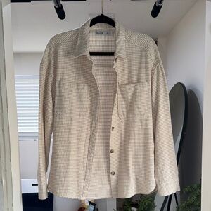 Hollister Cream Checkered Jacket